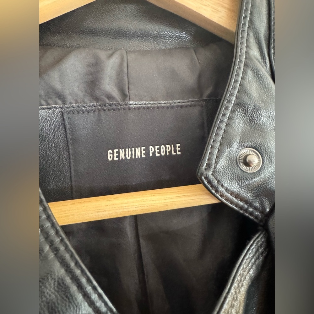 Genuine People Moto faux leather jacket